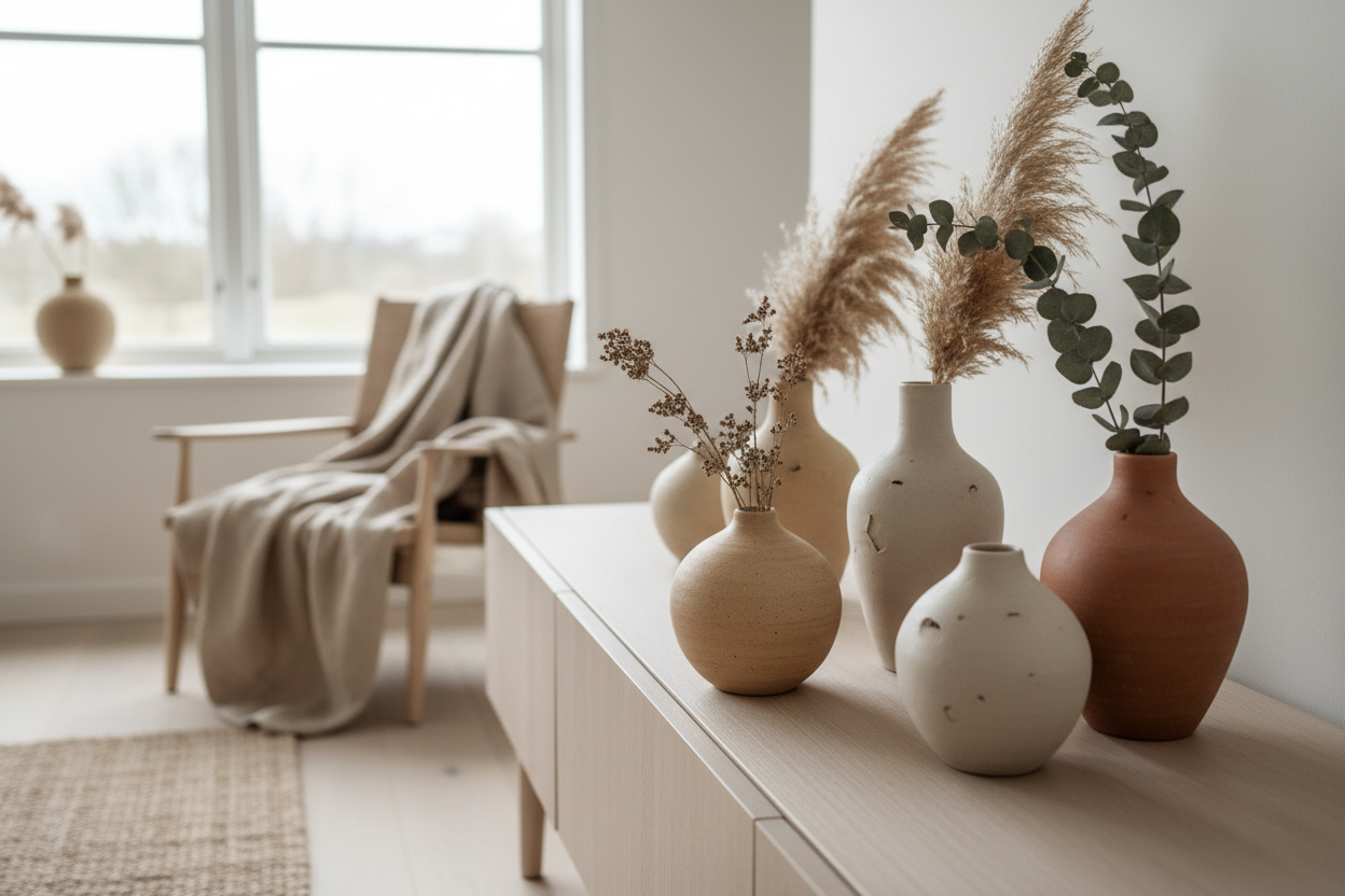 Handgjorda vaser i professionell styling: varför de gör skillnad