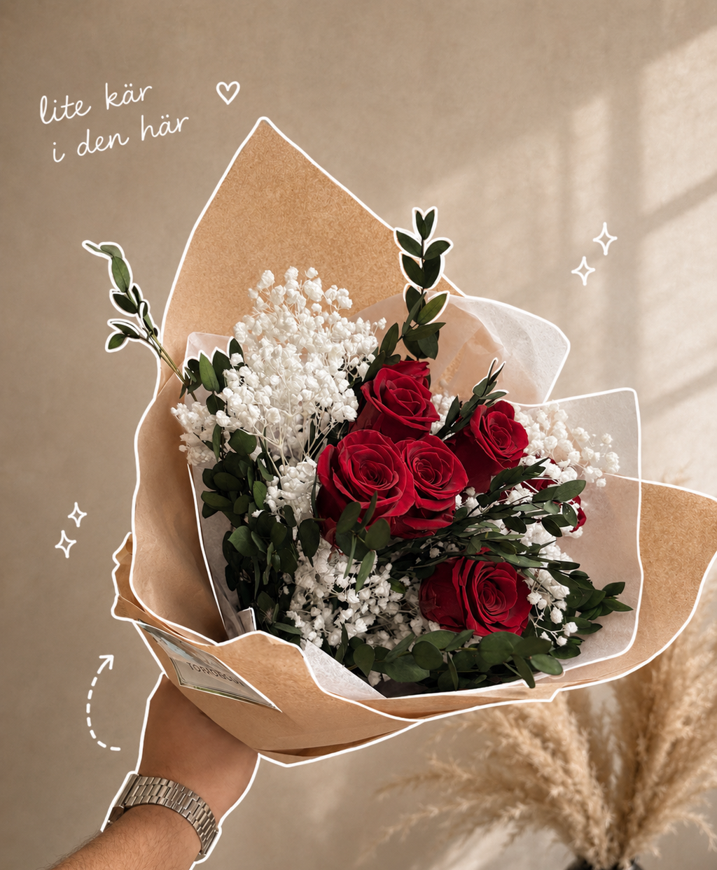 Bukett ’AMORE’ Torrdecor